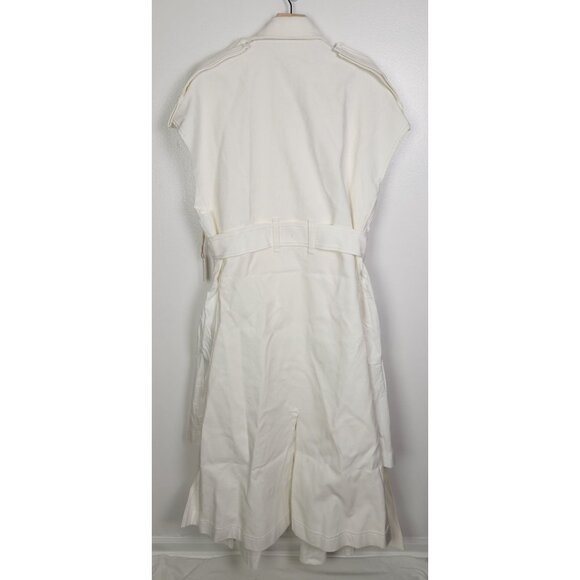 maison blanche All-Gender Sz. 4/L Sleeveless Trench-Coat In White NWT - Picture 7 of 9